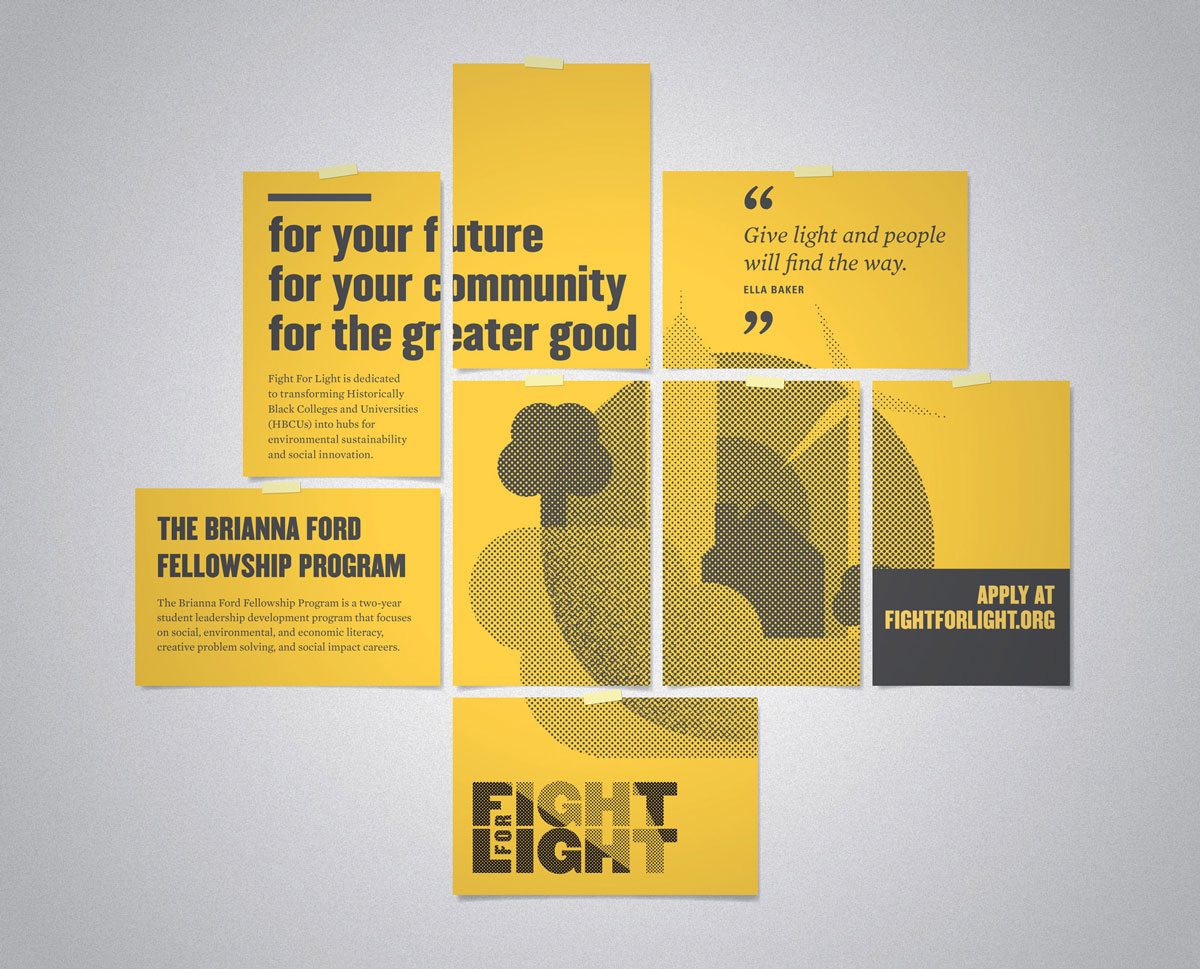 Fight for Light flexible poster system designed by Drew Sisk
