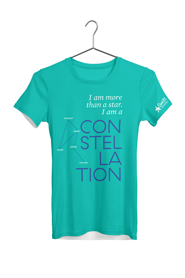 Swift School Constellation T-shirt, designed by Drew Sisk