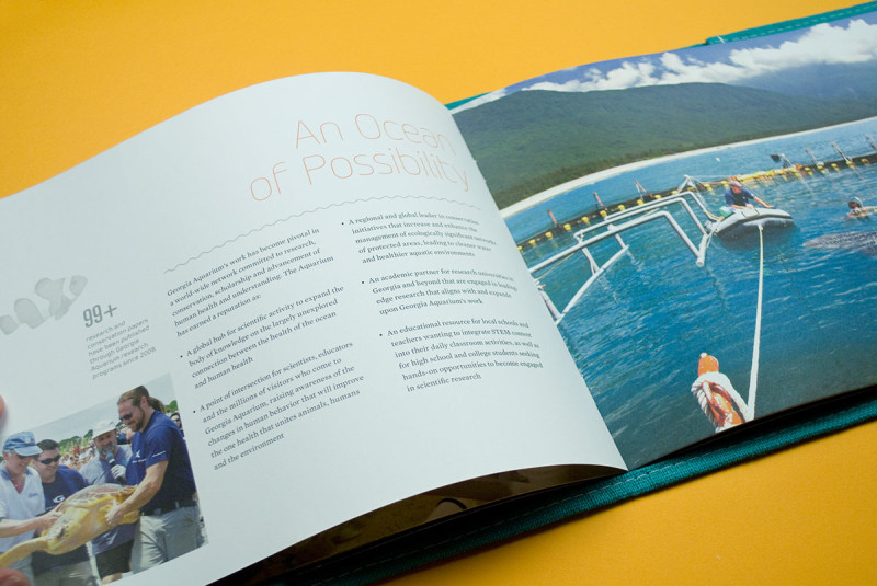 Georgia Aquarium One Ocean book, designed by Drew Sisk